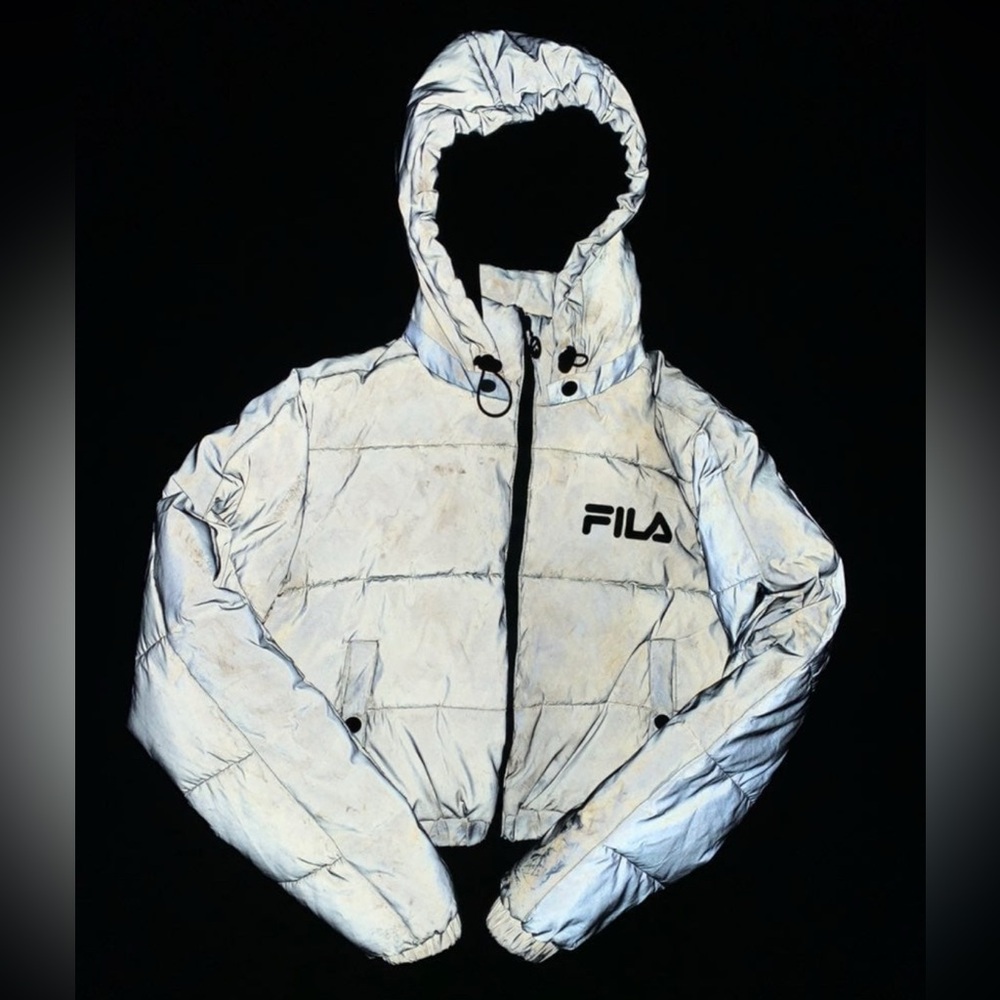 FILA Reflective Cropped Puffer Jacket
